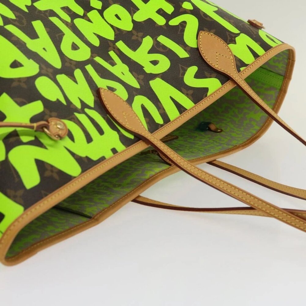 LOUIS VUITTON Monogram Graffiti Neverfull GM Tote Bag Vert M93703 LV Auth 29... - Picture 7 of 15